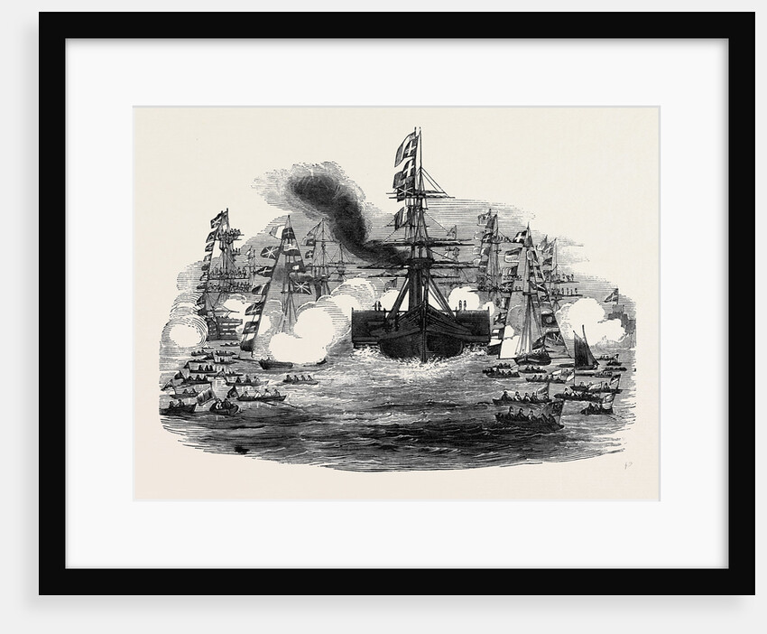 Visit of the King of the French to Queen Victoria: The Gomer Steamer Coming Into Portsmouth Harbour by Anonymous