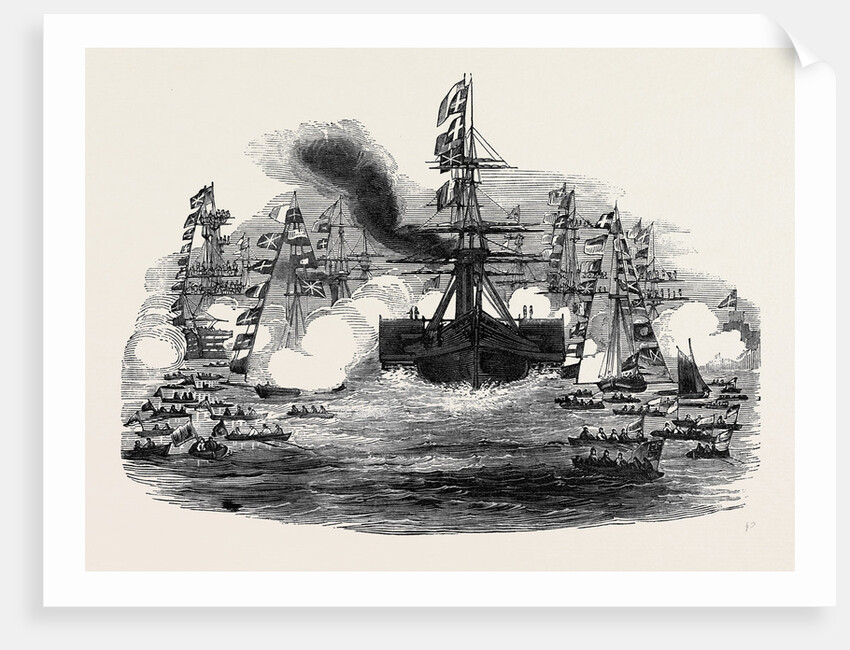 Visit of the King of the French to Queen Victoria: The Gomer Steamer Coming Into Portsmouth Harbour by Anonymous