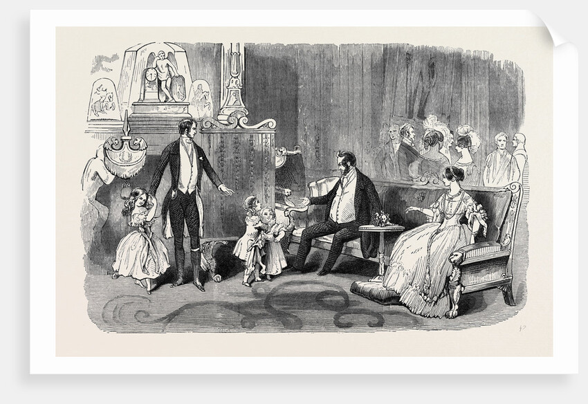 Visit of the King of the French to Queen Victoria: The Crimson Drawing Room: Introduction of Louis Philippe to the Infant Royal Family by Anonymous