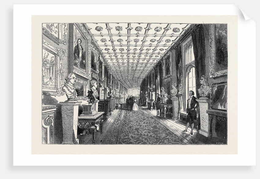 Visit of the King of the French to Queen Victoria; the Grand Corridor: The Queen and the Royal Visitors Passing to the Banquet by Anonymous