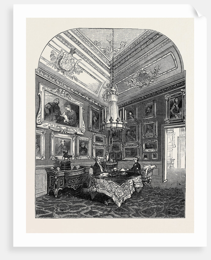 Visit of the King of the French to Queen Victoria: The King's Closet, Windsor Castle by Anonymous