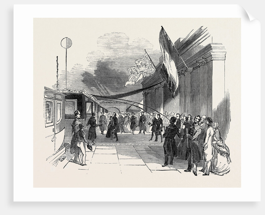 The Royal Arrival at the Farnborough Railway Station by Anonymous