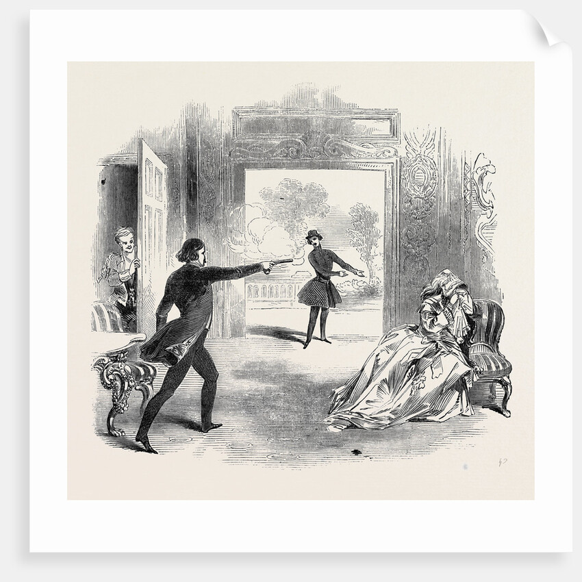 Scene from the Mysterious Stranger at the Adelphi Theatre by Anonymous