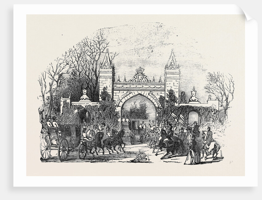Arch at Wolthorpe, Her Majesty's Visit to Burghley by Anonymous