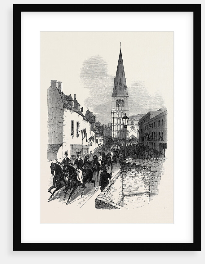 Her Majesty's Late Visit to Burghley, the Procession, St. Mary's Hill, Stamford by Anonymous
