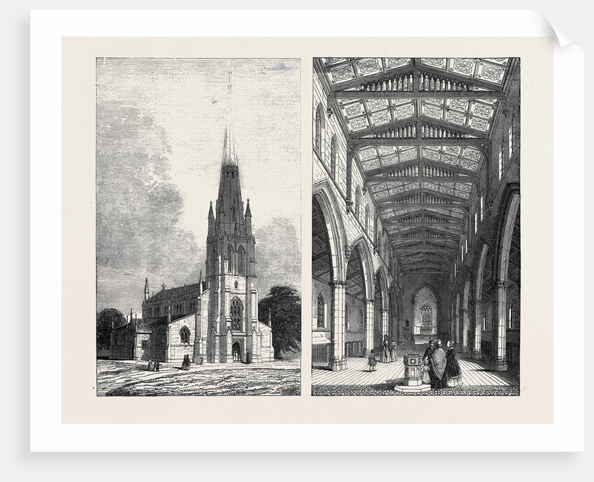 St. Mary's New Church, Herne Hill; Interior of St. Mary's New Church, Herne Hill by Anonymous