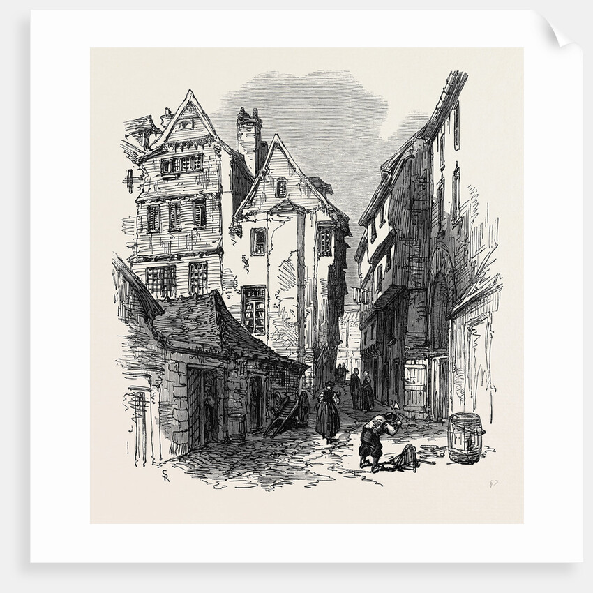Street in Morlaix Brittany France 1871 by Anonymous