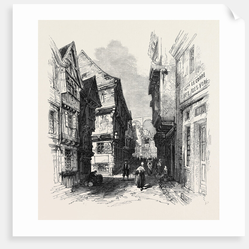 Street in Morlaix Brittany France 1871 by Anonymous