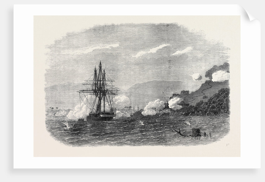 H.M.S. Rinaldo Bombarding Salangore in the Strait of Malacca 1871 by Anonymous