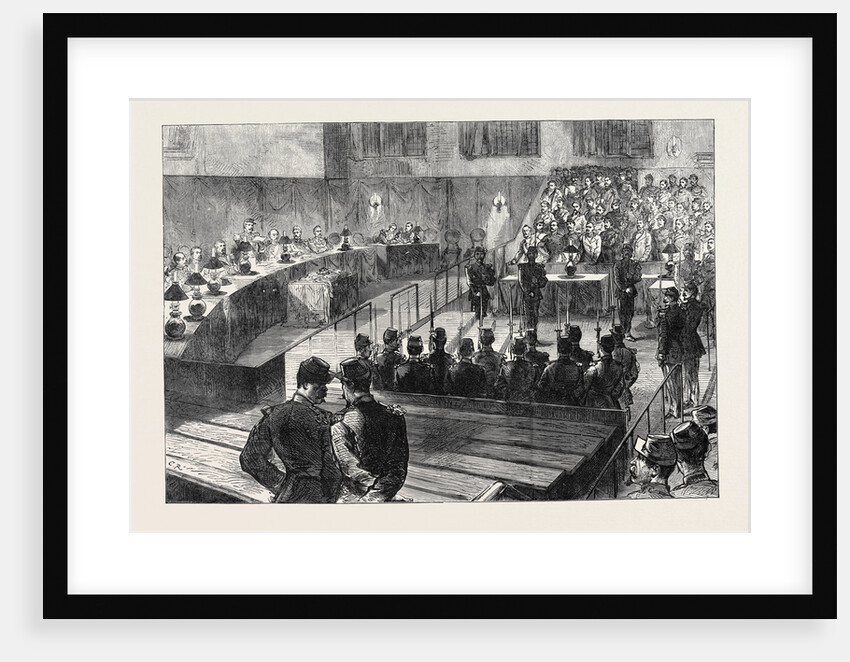 The Communist Trials at Versailles: The Court Cleared Reading the Sentence 1871 by Anonymous