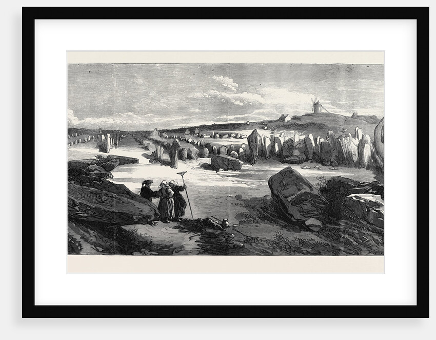 Antiquities Carnac in Brittany: The Lines of Carnac from Maenac Looking East 1871 by Anonymous