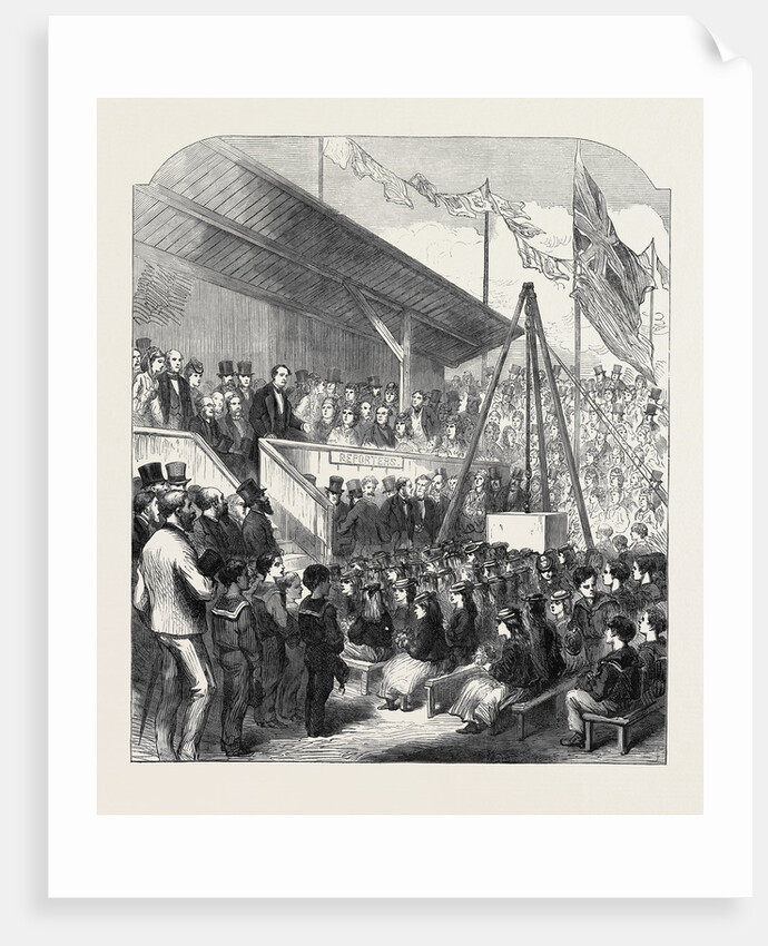 Lord Derby Laying the First Stone of the Seamen Orphan Institution Liverpool 1871 by Anonymous