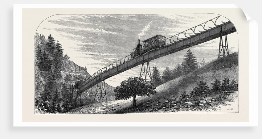 The Righi Mountain Railway Switzerland 1871 by Anonymous
