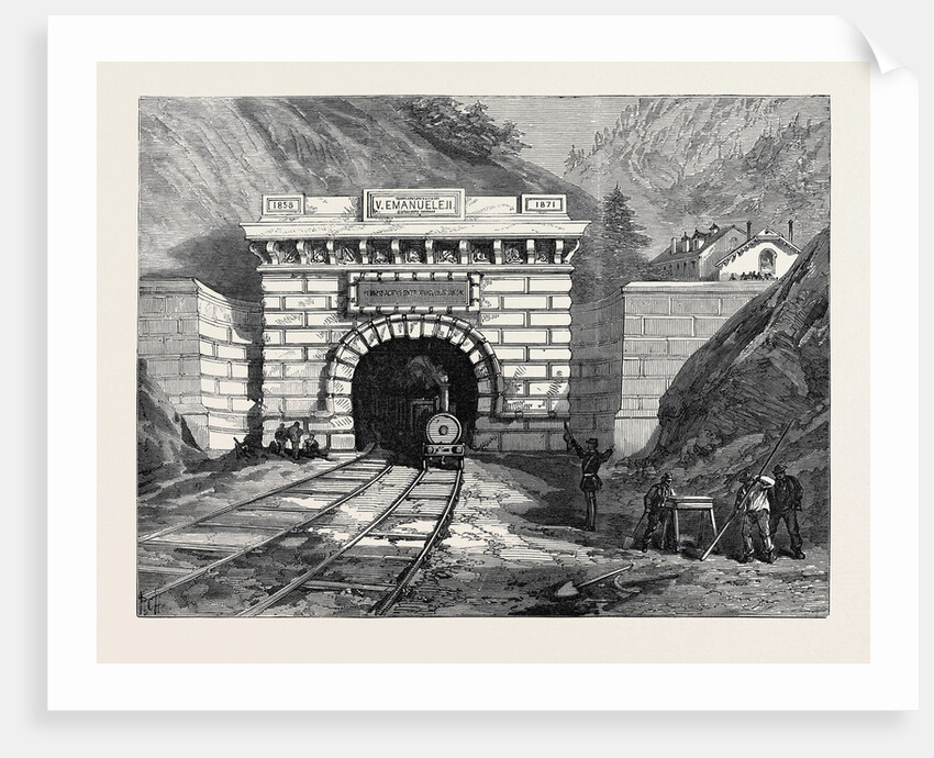 North Entrance to the Mont Cenis Tunnel Modane 1871 by Anonymous