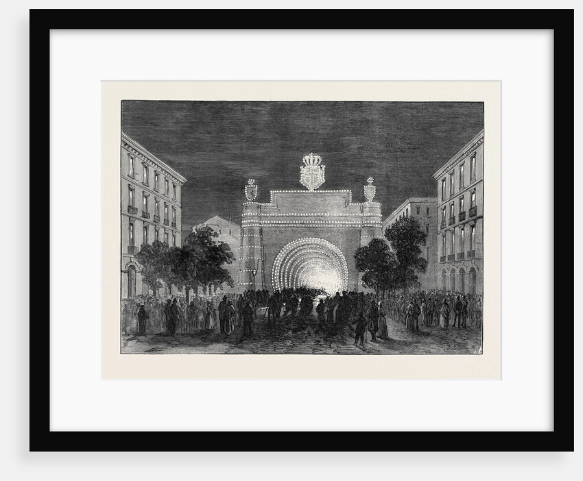 Opening of the Mont Cenis Tunnel: Illuminations at Turin Representing the Tunnel 1871 by Anonymous