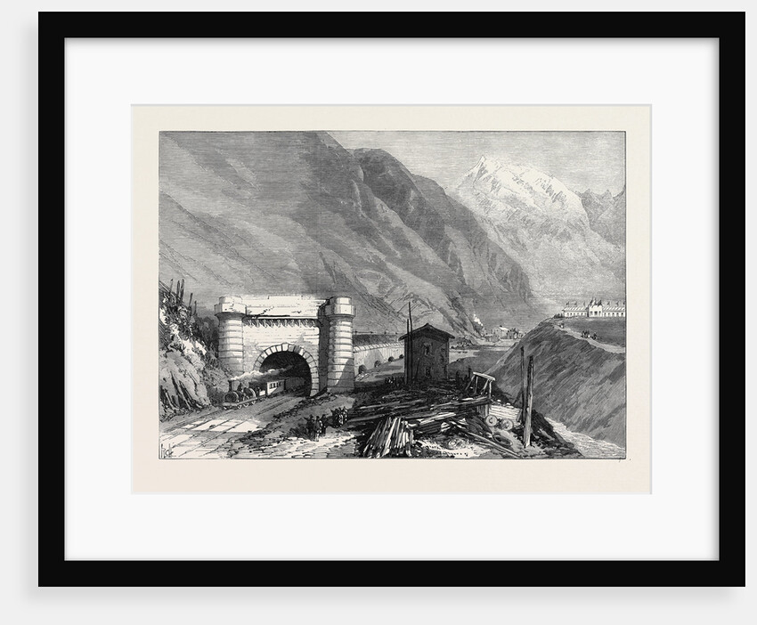 Opening of the Mont Cenis Tunnel: Mouth of the Tunnel at Bardonneche Piedmont 1871 by Anonymous