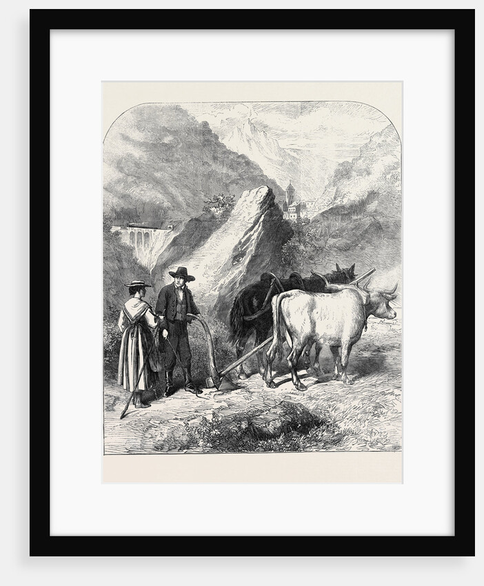 Agriculture in the Dora Valley Mont Cenis Railway 1871 by Anonymous