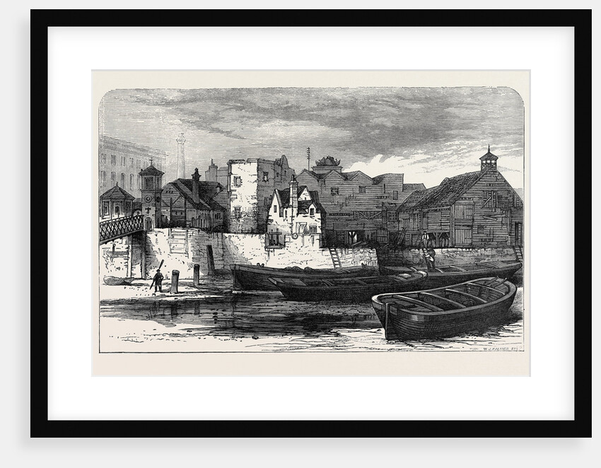 Old Houses at Nine-Elms Lambeth London 1871 by Anonymous