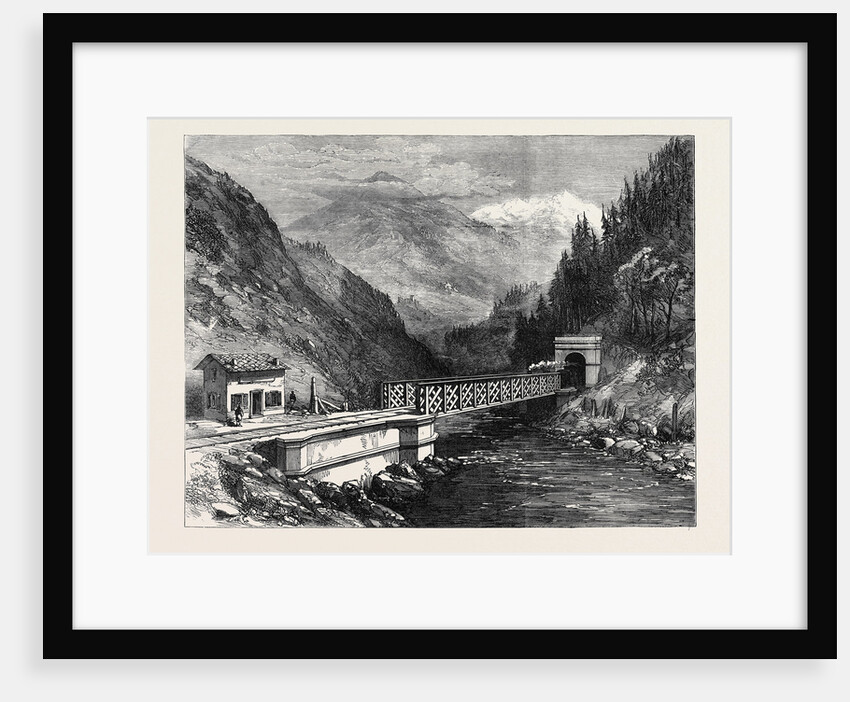 Mont Cenis Railway Scenery: The Dora Valley Near Salbertrand 1871 by Anonymous