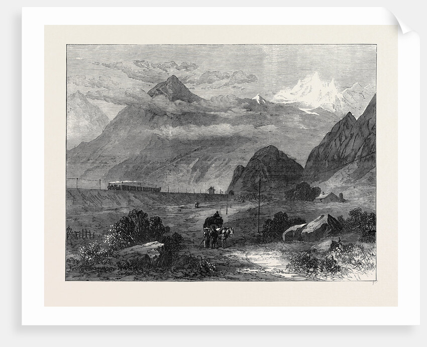 Mont Cenis Railway Scenery: The Dora Valley Near Oulx 1871 by Anonymous