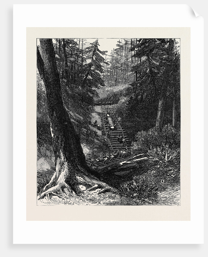 The Red River Expedition: Crossing a Portage 1871 by Anonymous