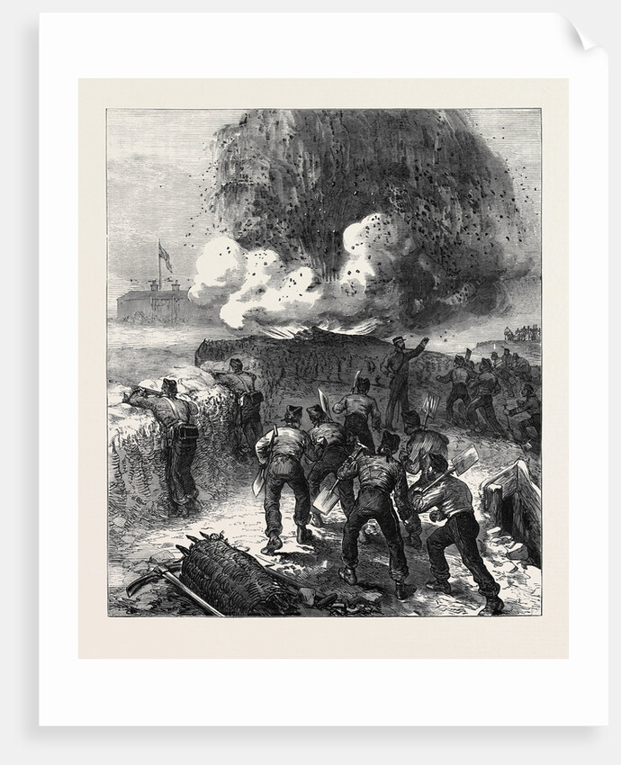 Siege Operations at Chatham: Explosion of a Mine 1871 by Anonymous