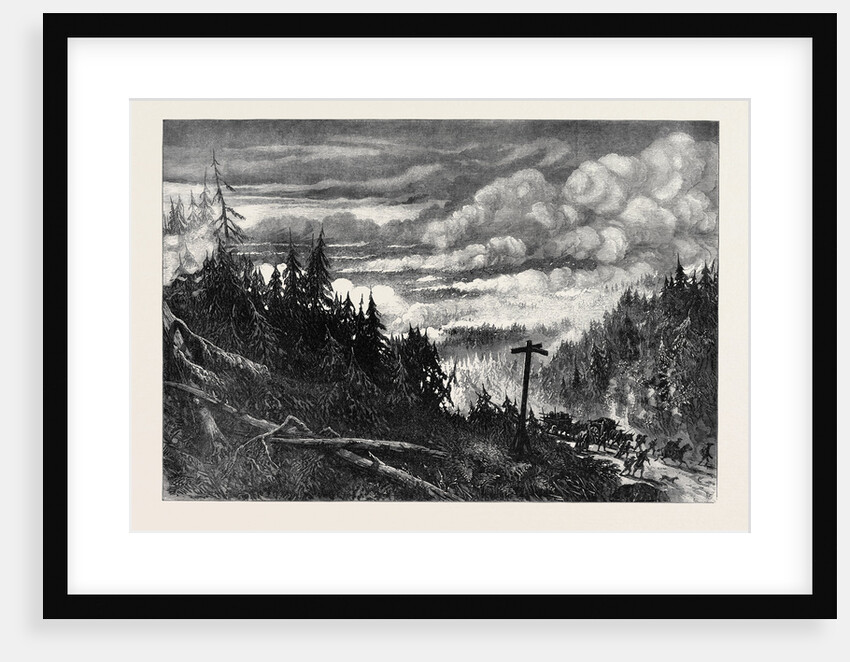 The Great Forest Fires in America: View Near Fox River 1871 by Anonymous