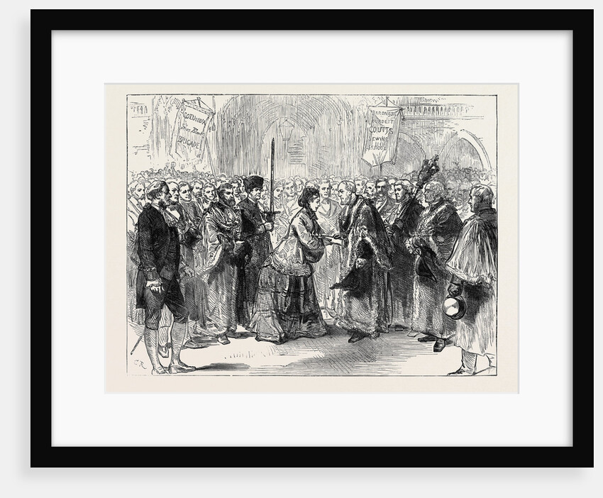 Lady Burdett-Coutts Delivering Columbia Market to the Lord Mayor London 1871 by Anonymous