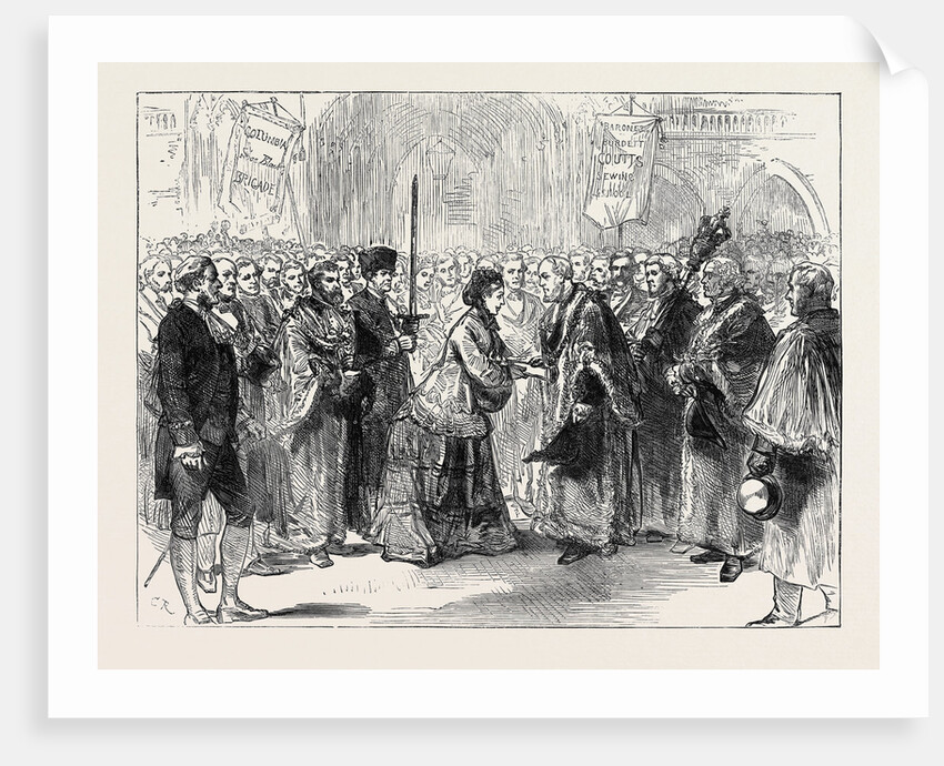 Lady Burdett-Coutts Delivering Columbia Market to the Lord Mayor London 1871 by Anonymous