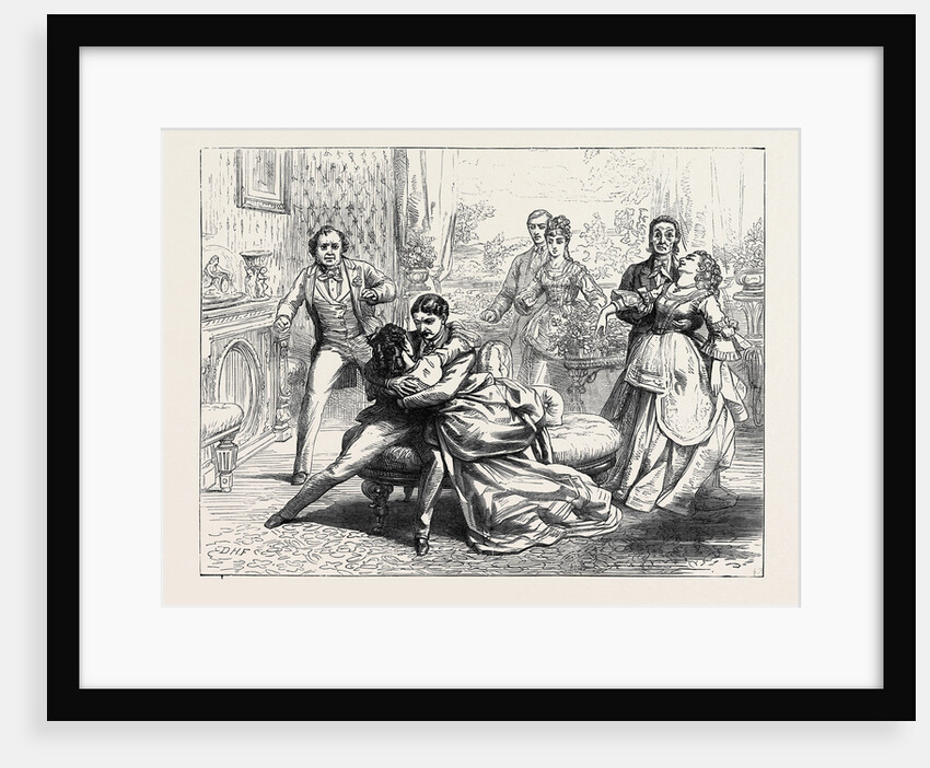 Scene from Partners for Life at the Globe Theatre London 1871 by Anonymous