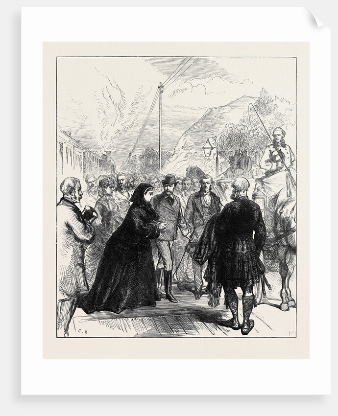 The Queen's Visit to the Prince of Wales: Arrival at Wolferton Station Near Sandringham 1871 by Anonymous