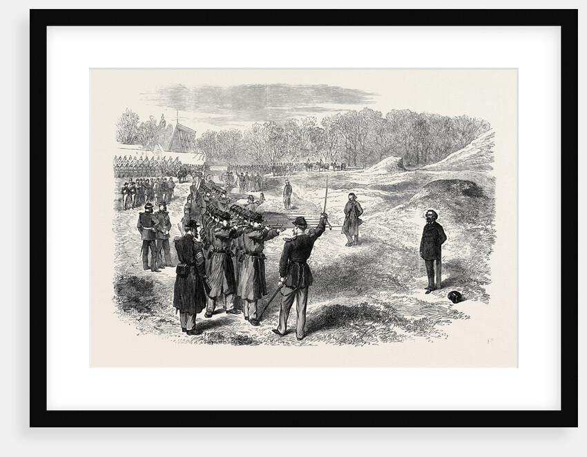 Execution of Rossel Ferre and Bourgeois at Satory Near Paris 1871 by Anonymous