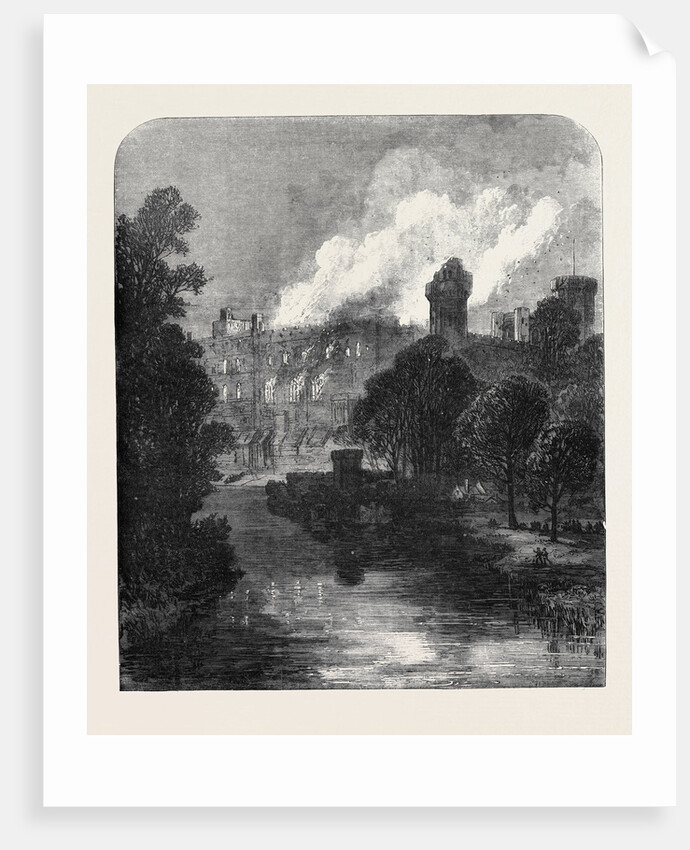 The Burning of Warwick Castle 1871 by Anonymous