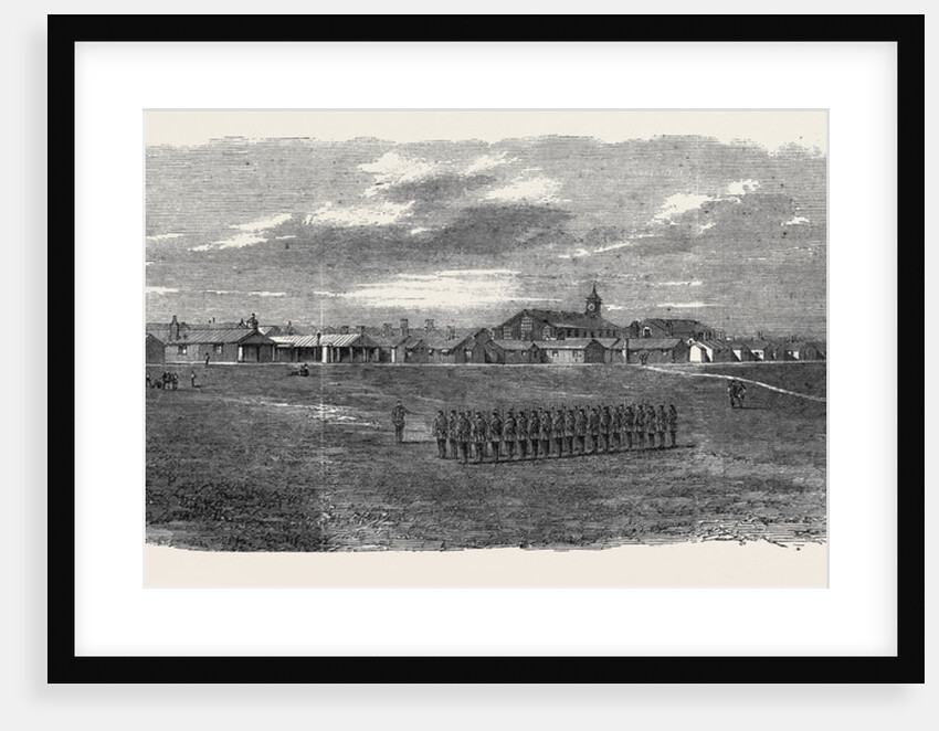 North View of a Portion of the Curragh Camp English Church Roman Catholic Church the Prince of Wales in Ireland July 13 1861 by Anonymous