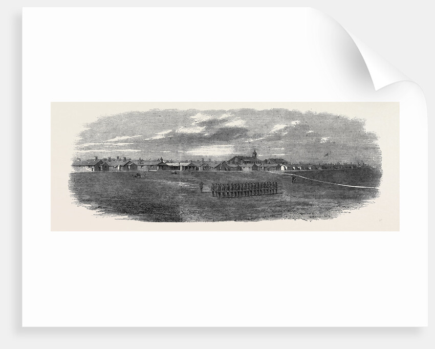 North View of a Portion of the Curragh Camp English Church Roman Catholic Church the Prince of Wales in Ireland July 13 1861 by Anonymous