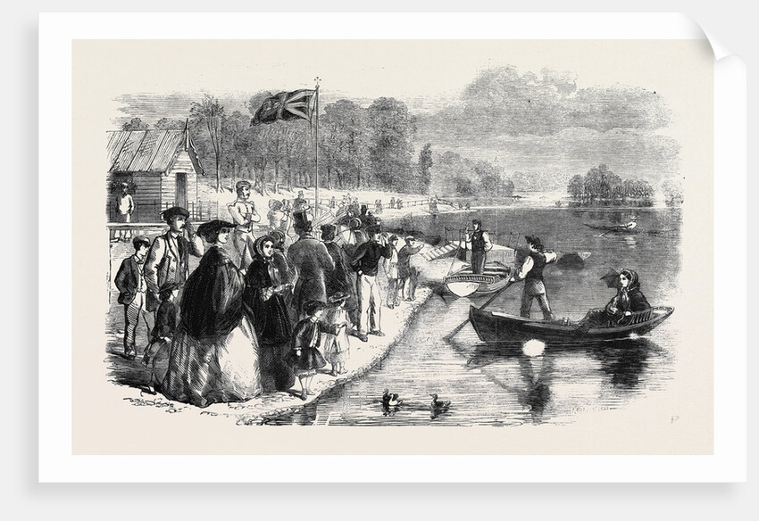 Pleasure Boats on the Ornamental Water in Regent's Park by Anonymous