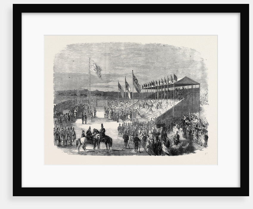 Presentation of the Prizes by the Duke of Cambridge in Front of the Grand Stand the National Rifle Association Meeting on Wimbledon Common July 20 1861 by Anonymous