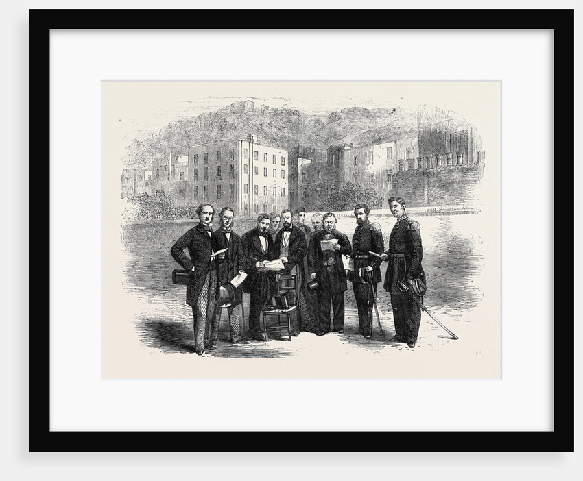 The Commissioners of the Italian Government Making Over to Messrs. W.C. Stanford and A. Scott Churchwardens the Ground Decreed by Garibaldi As a Gift of the Nation for the Erection of an English Church at Naples August 10 1861 by Anonymous