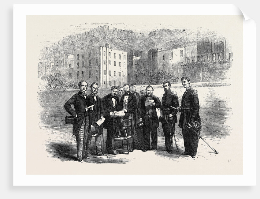 The Commissioners of the Italian Government Making Over to Messrs. W.C. Stanford and A. Scott Churchwardens the Ground Decreed by Garibaldi As a Gift of the Nation for the Erection of an English Church at Naples August 10 1861 by Anonymous