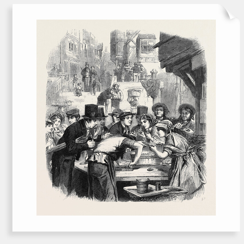 The First Day of Oysters: A London Street Scene by Anonymous