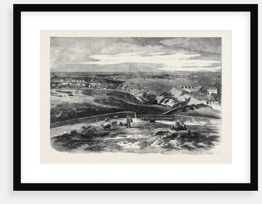 View of St. Peter Port Guernsey Taken above Fort George Showing the Town Harbour and Roadstead by Anonymous