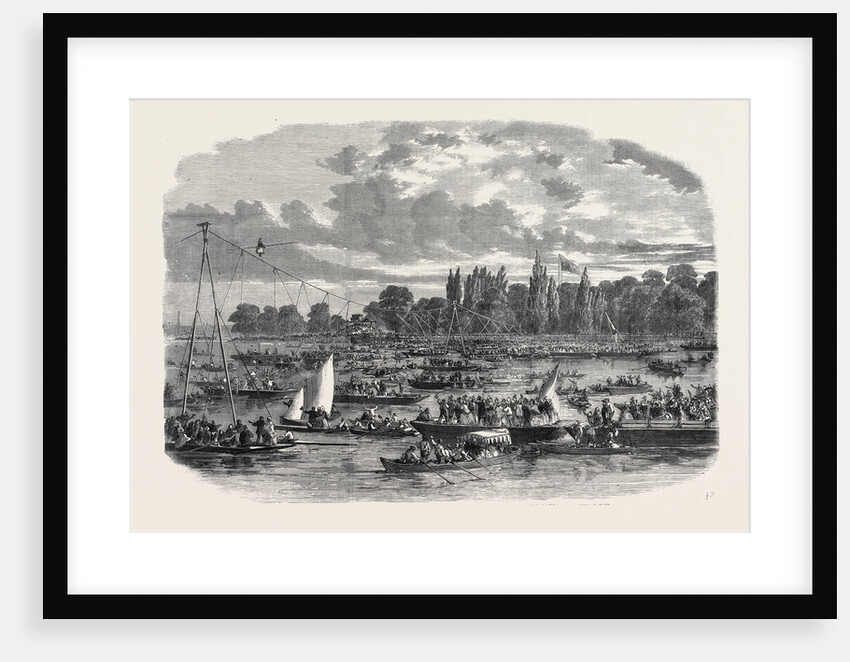 The Female Londin Crossing the Thames from Battersea to Cremorne on a Tight Rope by Anonymous