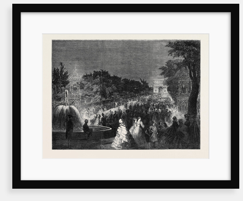 View from the Round Point in the Champs Elysees the Imperial Fetes at Paris by Anonymous