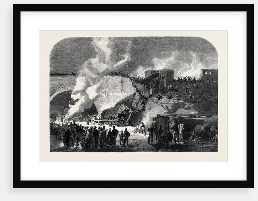 Fatal Railway Accident at Kentish Town on the North and South Western Junction Line: Scene of the Disaster on Monday Night September 7 1861 by Anonymous