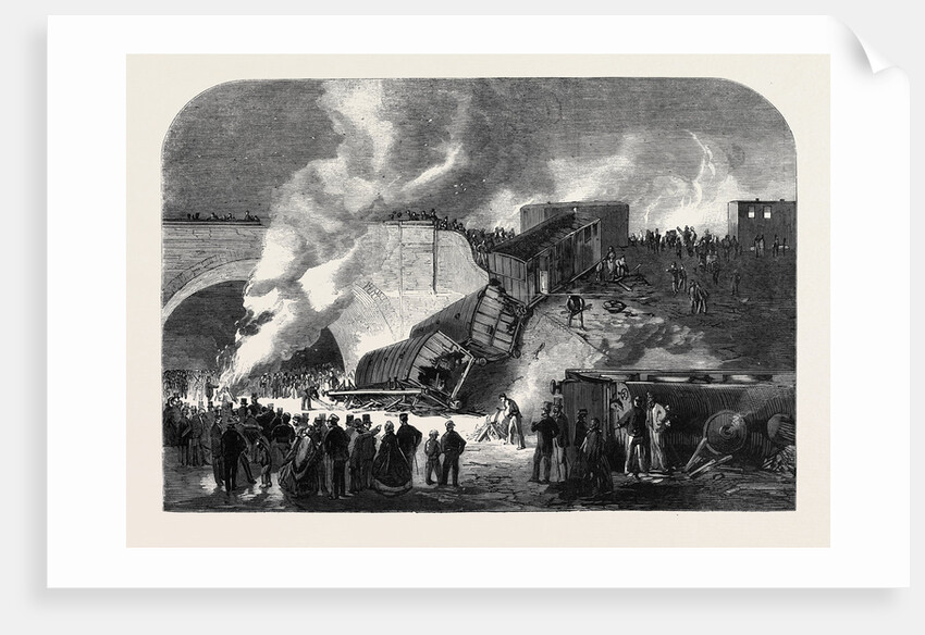Fatal Railway Accident at Kentish Town on the North and South Western Junction Line: Scene of the Disaster on Monday Night September 7 1861 by Anonymous