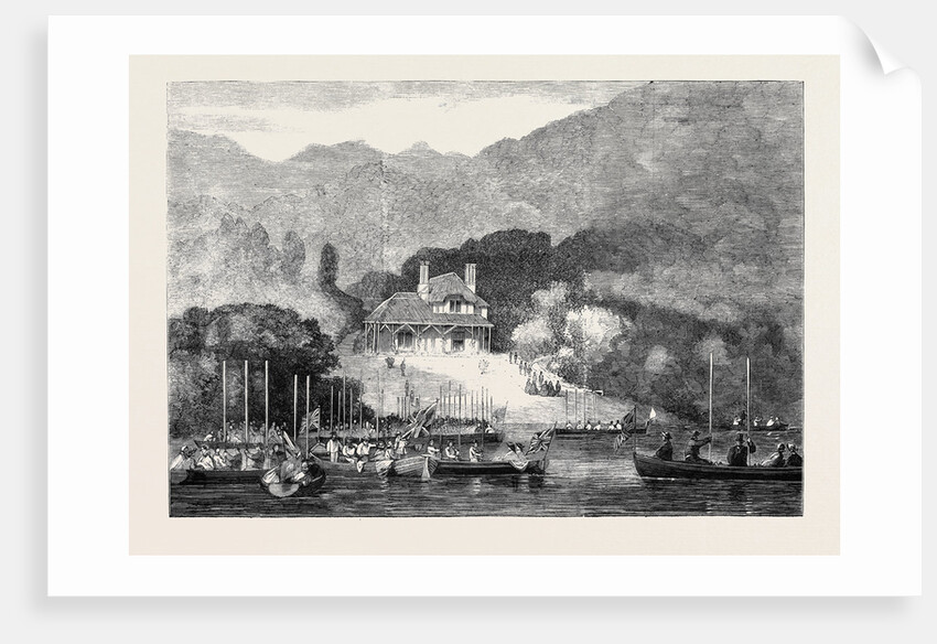 The Royal Party Visiting Lord Castlerosse's Cottage at Glena on the Killarney Lakes the Queen's Visit to Ireland by Anonymous