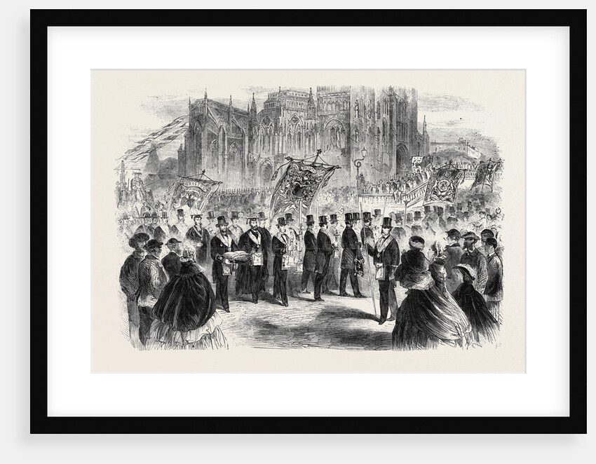 Masonic Demonstration at Bristol in Connection with the Restoration of St. Mary Redcliff Church: Arrival of the Procession at the Church by Anonymous
