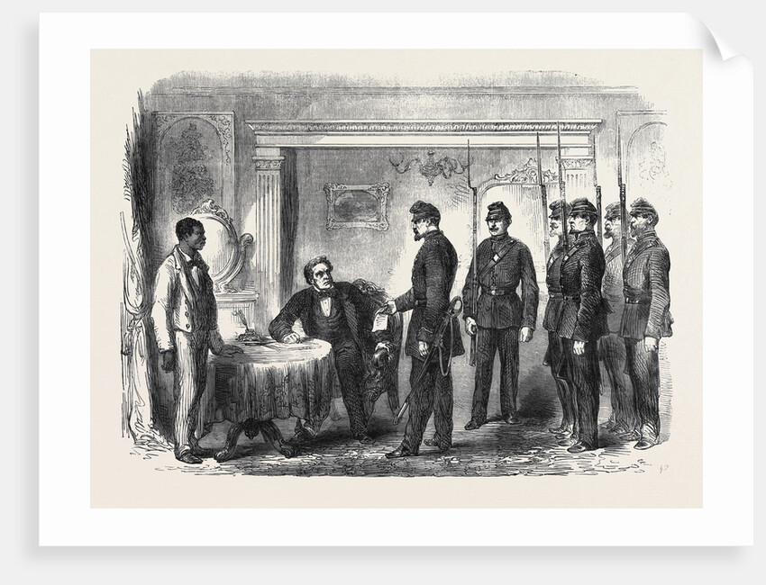 The War in America: Arrest of Mr. Faulkner Late United States' Minister to France at Brown's Hotel Washington on the Charge of Treason by Anonymous