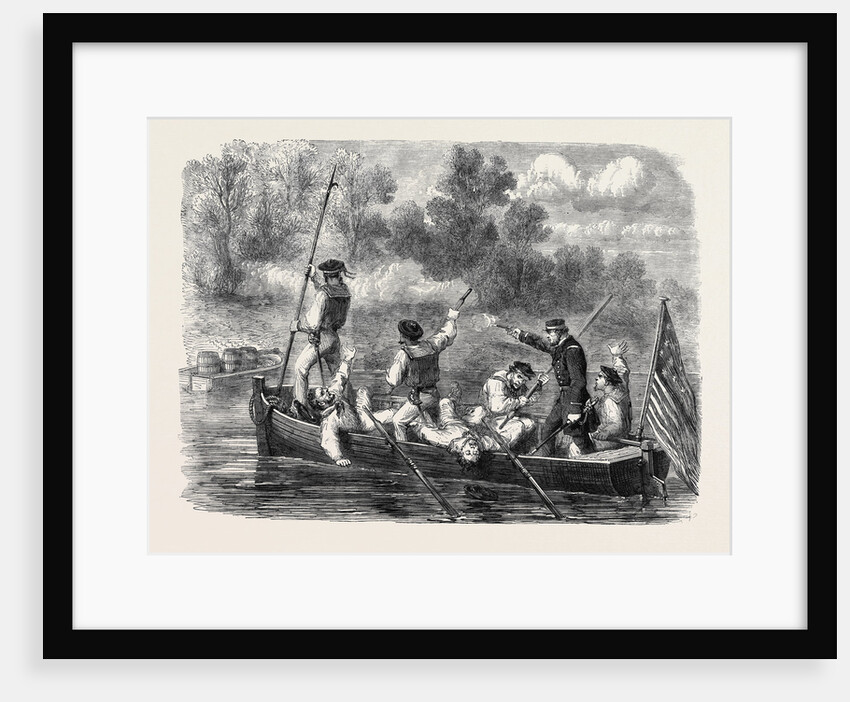 The Civil War in America: Confederates Trapping a Boat's Crew of the Potomac Fleet by Anonymous