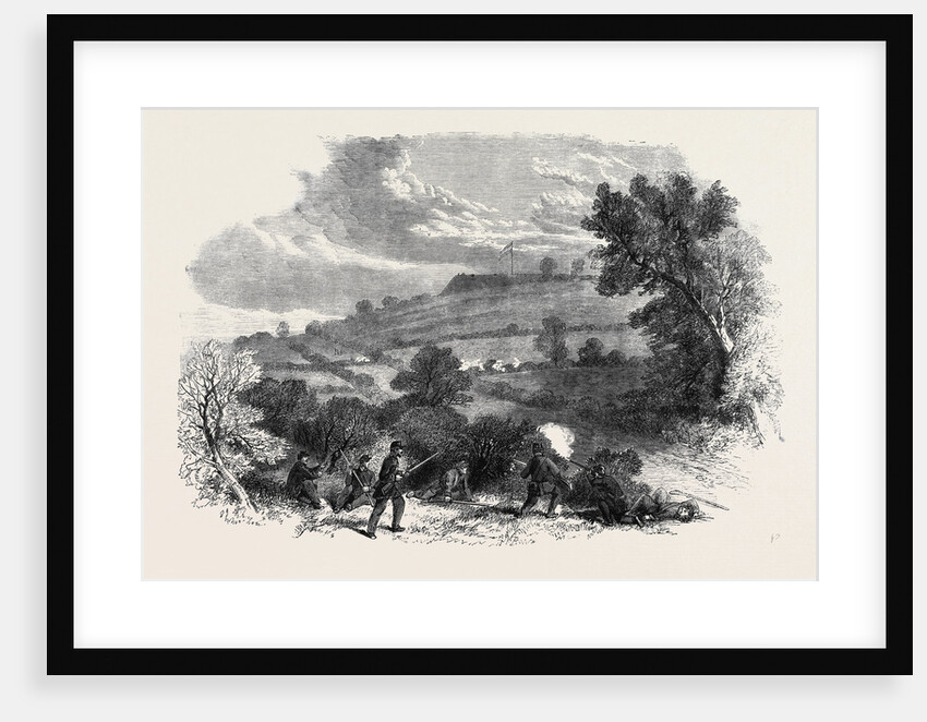 The Civil War in America: Munson's Hill. With the Earthwork Thrown Up by the Confederates in Front of the Union Lines Virginia by Anonymous